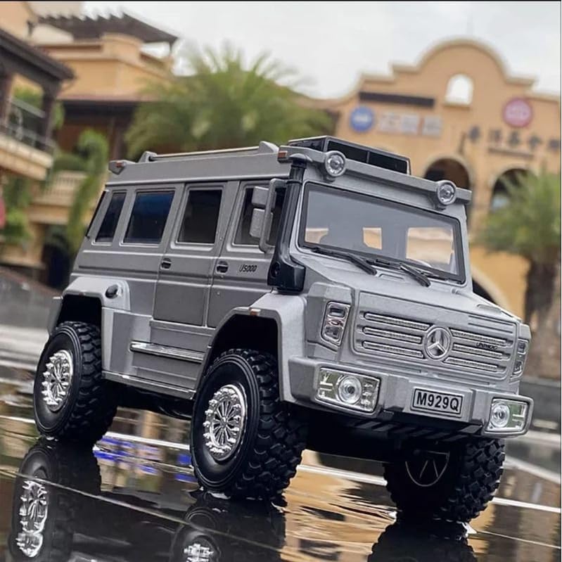 Image of Invite Enterprise 1:24 Unimog U5000 Diecast Metal Pull Back Car with 6 Openable Doors with Sound and Light Toy Decoration car Best Gift Toys for Kids 【Colors as Per Stock】