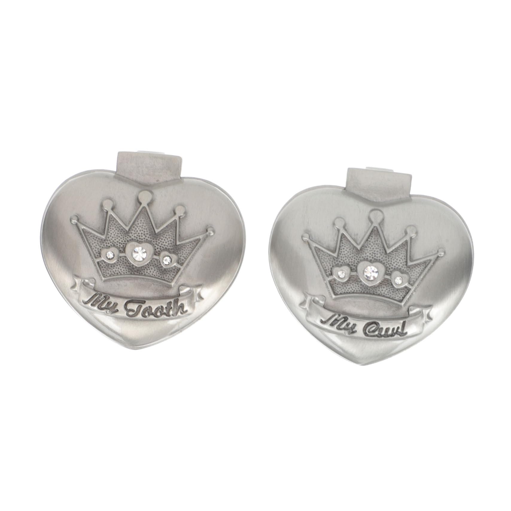 SUPVOX 2pcs Box Blue Keeper Container Holders Storage Deciduous Memory Keepsake Tooth Organizer Saver Born First Girl Tooth Holder Zinc Alloy Silver