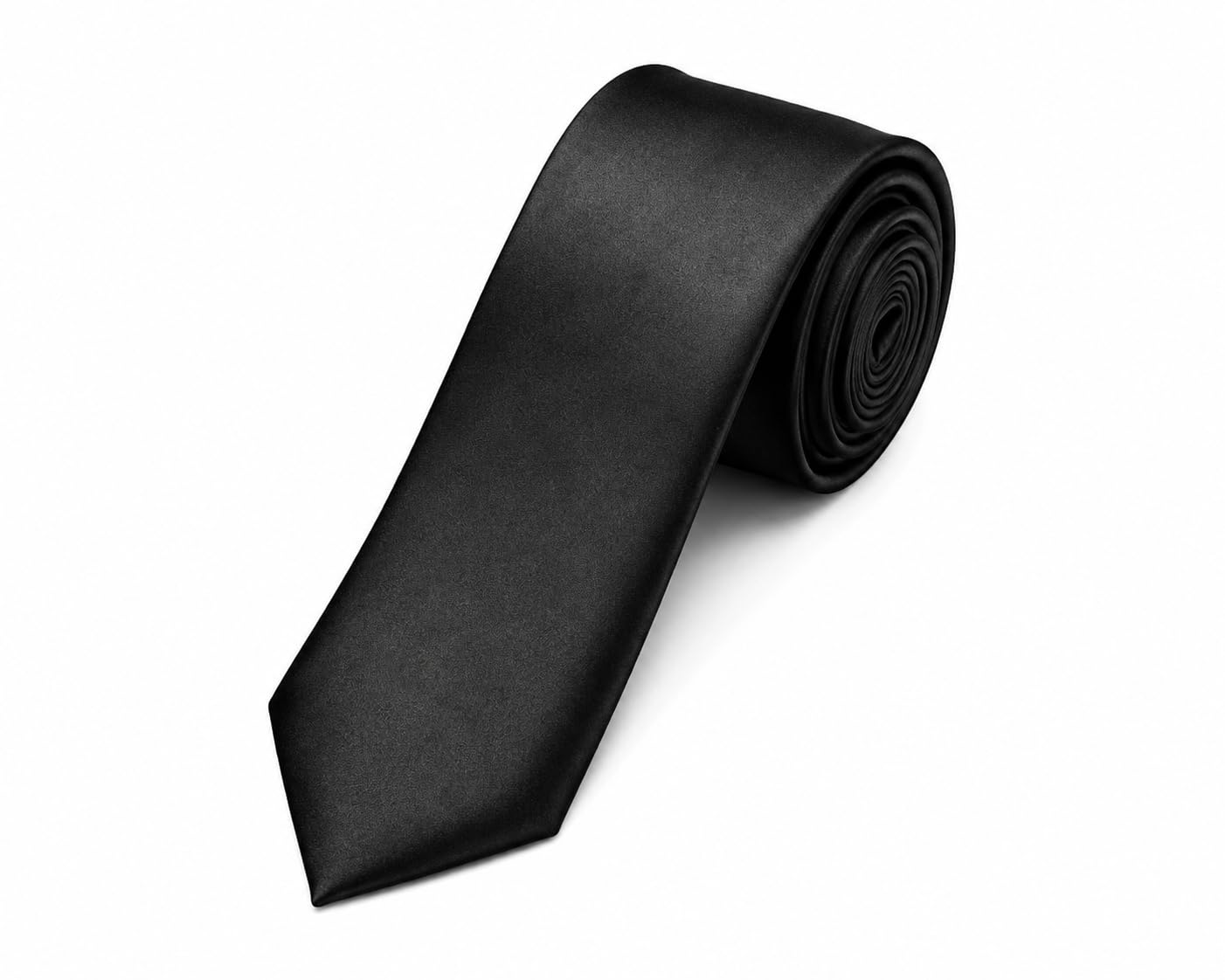 Black Shiny Necktie for Men | Classic Shiny Tie for Wedding, Business, Party & Formal Occasions-image-20