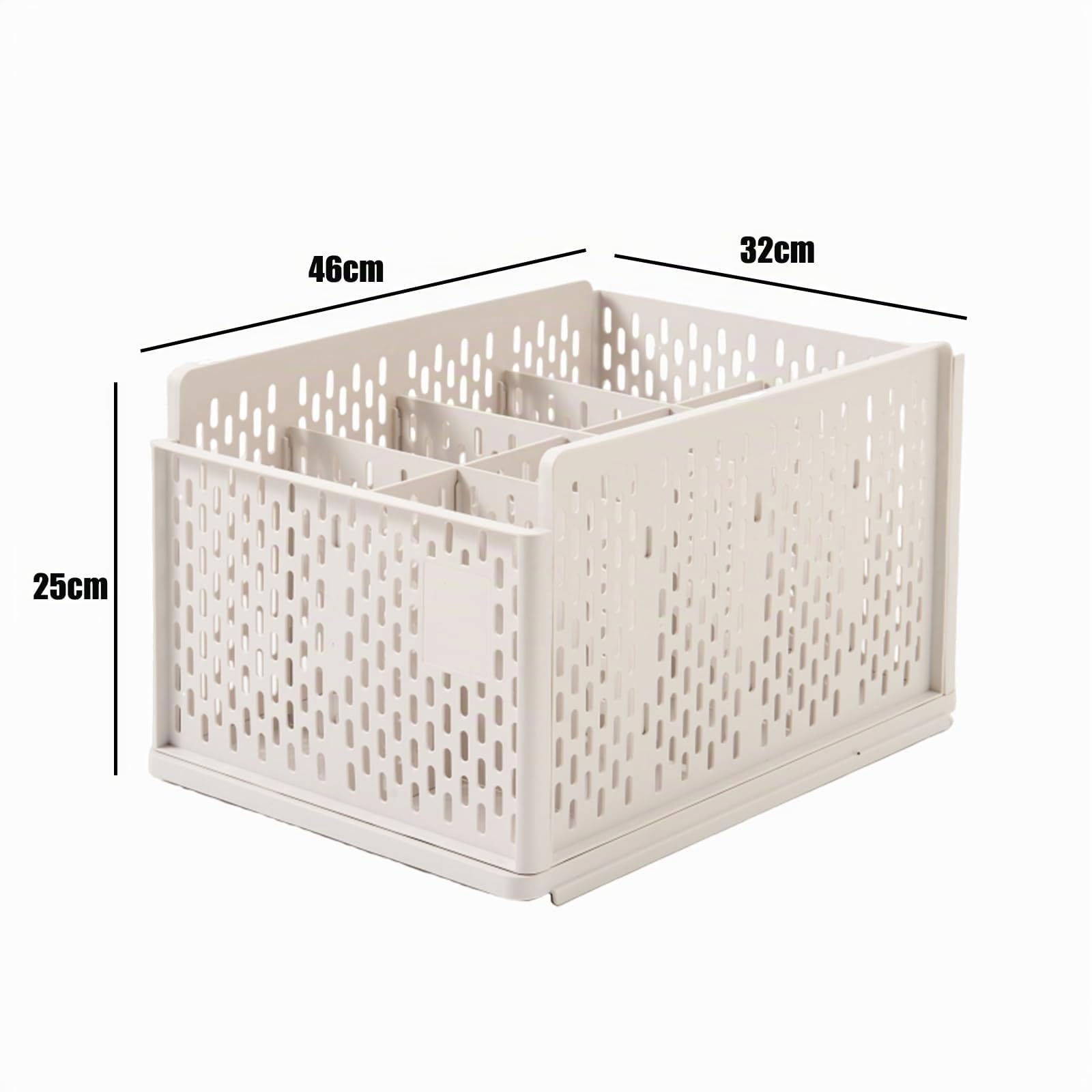 RMAN 2 Pezzi Organizer Armadio per Jeans, Pieghevole Organizer Armadio Interno Impilabile e Robusto Contenitori per Armadio Salvaspazio per Pantaloni, T-shirt, Cravatta, 16 scomparti, Bianco