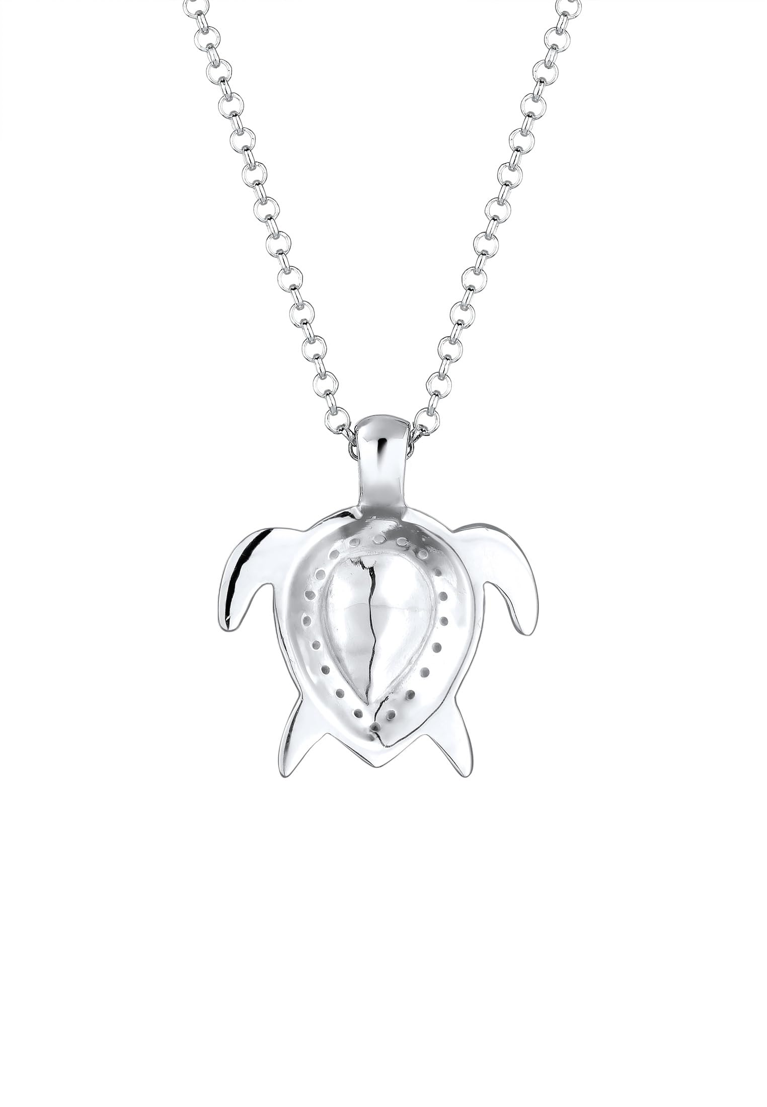 Elli Halskette Damen Schildkröte Meer mit Kristall 925 Sterling Silber