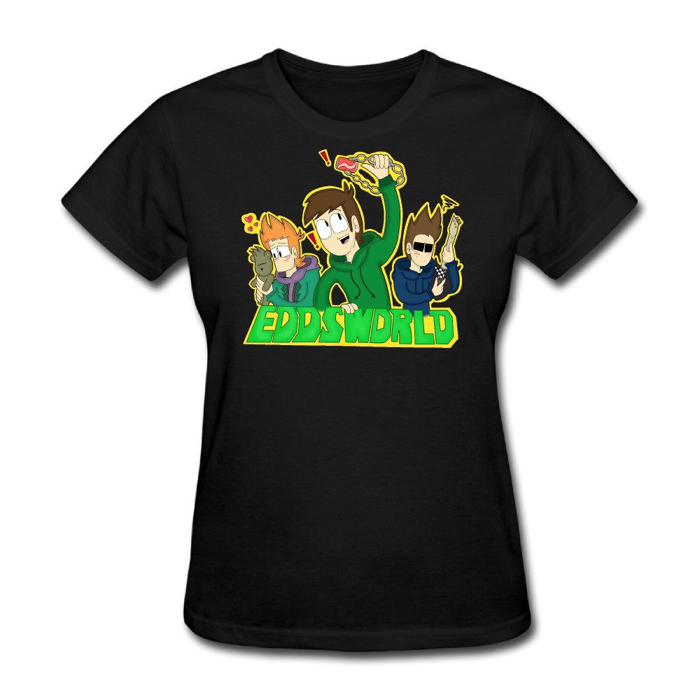 DATONG Tongda Women's Eddsworld Cartoon T-Shirt Black