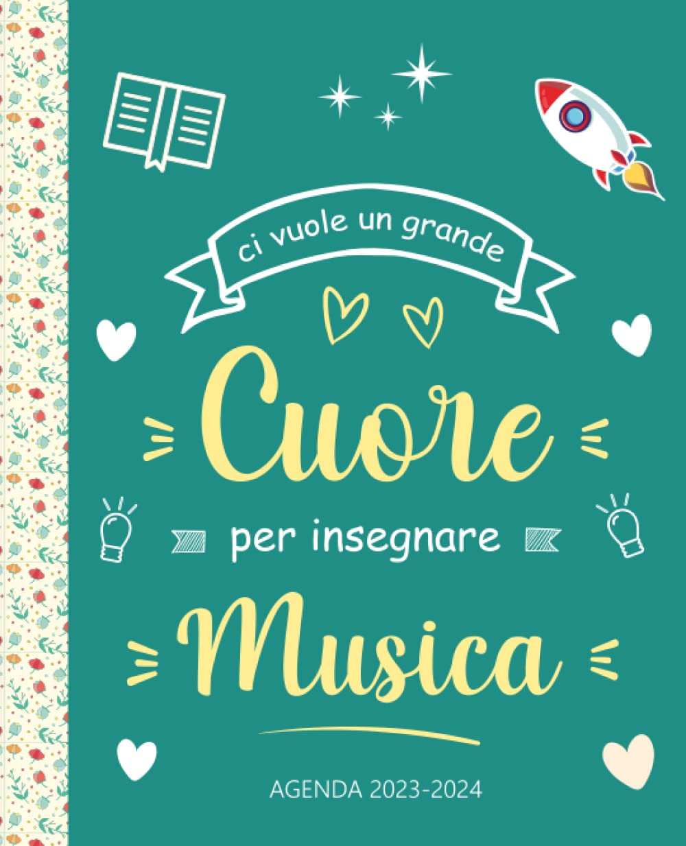 Agenda Maestra Musica 2023 2024: Pianificatore Regalo maestra fine anno | Agenda Settimanale | Una Settimana su 2 Pagine | Idee Regali personalizzato per Maestra | turchese (Italian Edition)