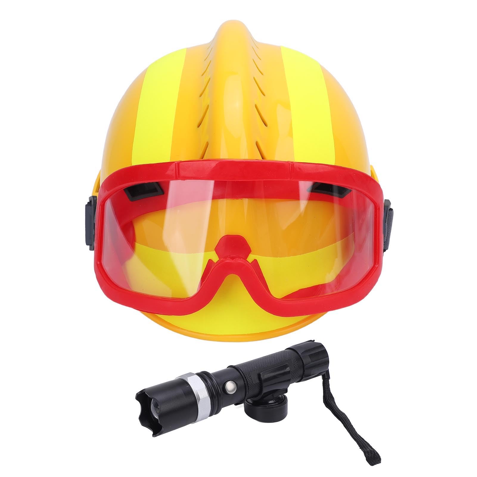 Alomejor Casco de Rescate, Resistente Al Calor, Casco de Búsqueda con Faro para Fugas, Rescate en Accidentes, PC
