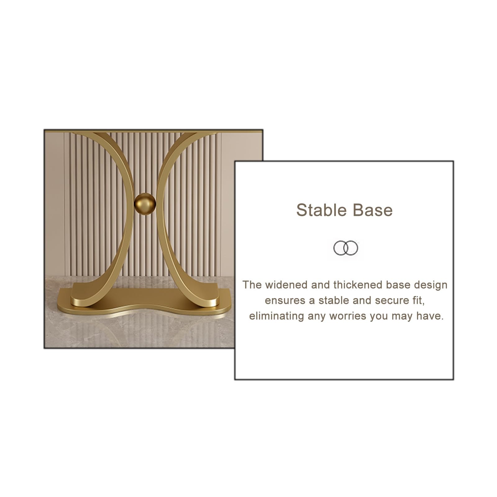 Elegante Mesa Consola Estrecha de Estilo Industrial de 150 cm (59") - Tablero de mármol y Base geométrica de Metal, Entrada, el recibidor, la Sala de Estar y la decoración m