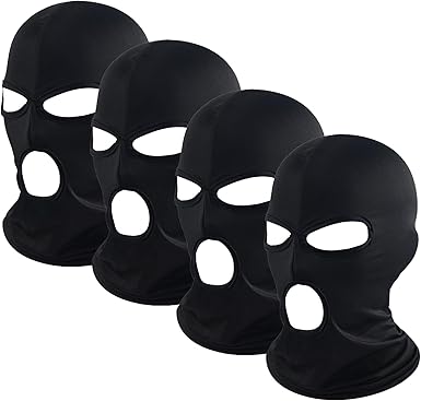Zwarte militaire sas stijl 3-gaats bivakmuts, Zwart, one size