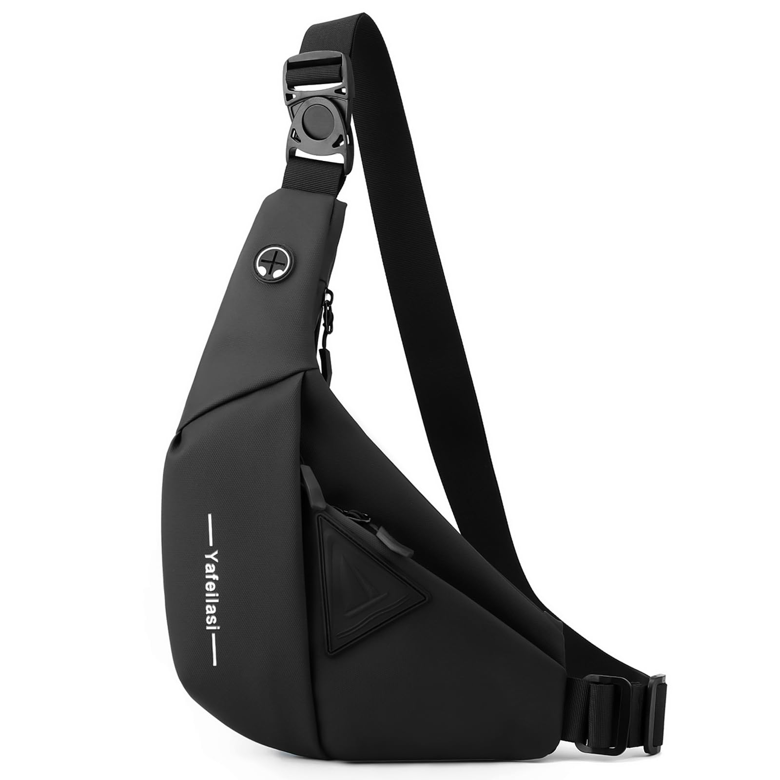 VARLIVOO Fashion męska Sling Bag Męska torba na klatkę piersiową Plecak Torby na ramię Torba na ramię Szkoła Podróże Piesze wycieczki Camping Kolarstwo Outdoor Sports Siłownia Wodoodporny poliester Plecak na ramię Czarny B