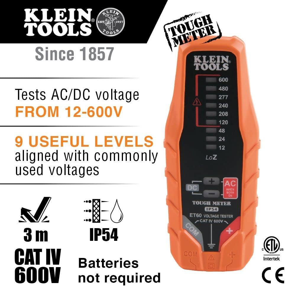 Klein Tools ET60 Electronic AC/DC Voltage Tester BigaMart