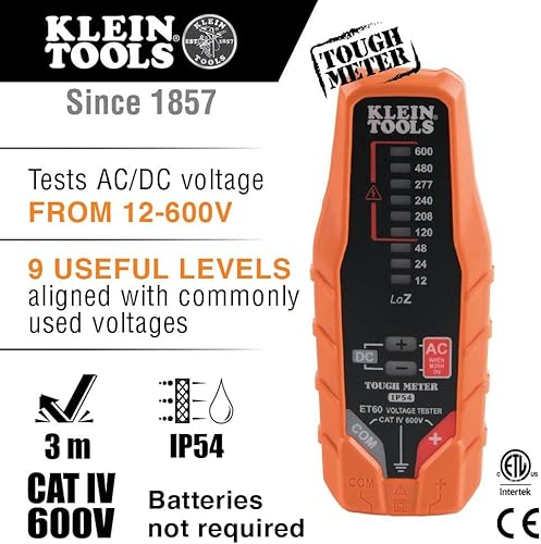 Miniatura 2 de Klein Tools ET200 probador de voltaje electrónico.