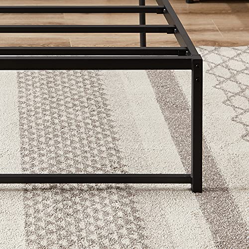 Vecelo 14" Metal Platform Bed Frame/Mattress Foundation/No Box Spring Needed/Steel Slat Support (Twin Size) #TOP4