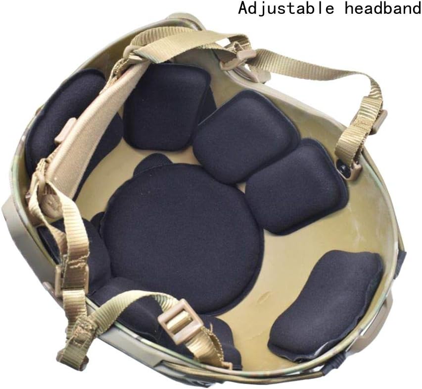 JFFCESTORE MH Updated Version Fast Tactical Helmet Combined with Foldable Half Face Mesh Mask and Goggles for Paintball CS Game Set (Multicam) : Sports & Outdoors