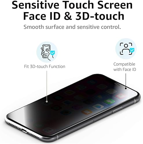 Miniatura 10 de Tienda Basics - Protector de pantalla de cristal templado de cobertura completa para iPhone X  XS y iPhone 11 Pro de 58 pulgadas 543 x 256 pulgadas