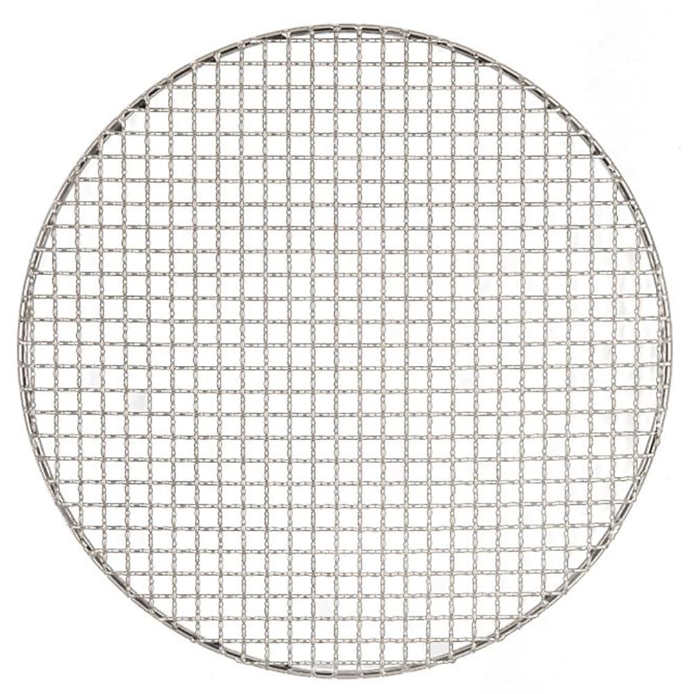 50cm Griglia per Barbecue Rotonda in Acciaio Inossidabile,Griglia per Arrosti,Rete Antiaderente per Barbecue,Picnic per Griglia Portatile per Pesce,Verdure,Gamberetti
