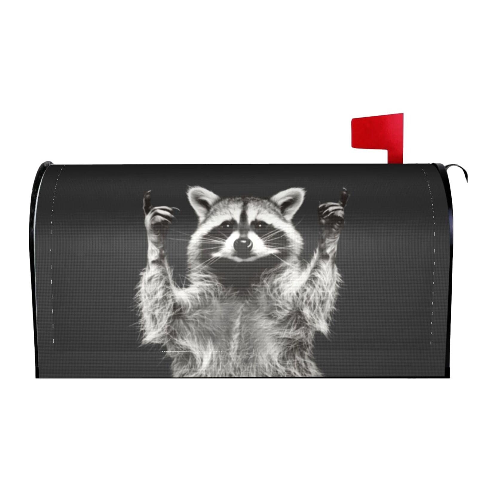 Funny Raccoon 03 Mailbox Covers Magnetic Wraps Post Letter Box Cover Garden Home Decor
