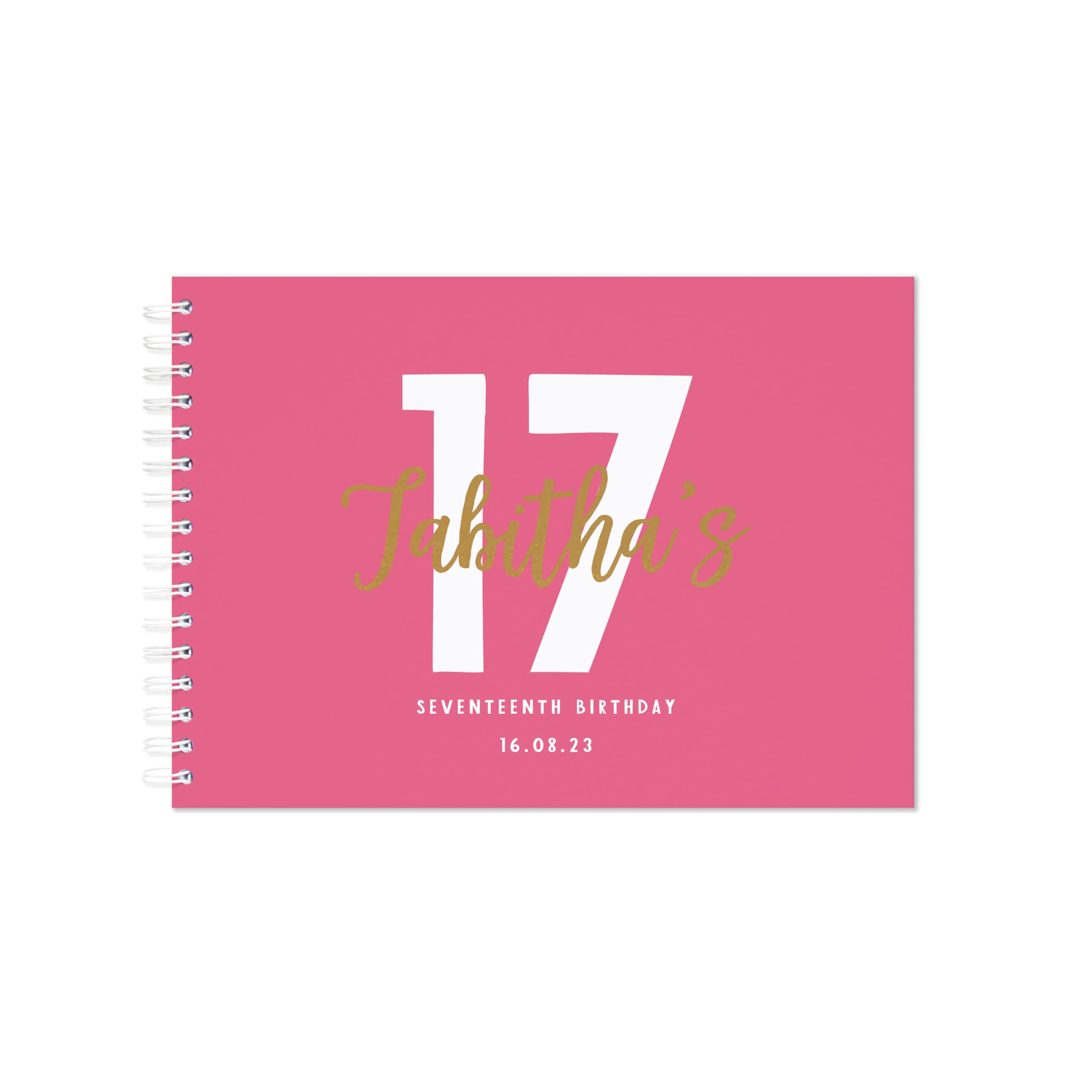 Personalised birthday guestbook | signing birthday guest book scrapbook notebook memories | 30th 40th 50th 60th 70th 80th 90th birthday sign in birthday party decor (A4 Hardback Rose)