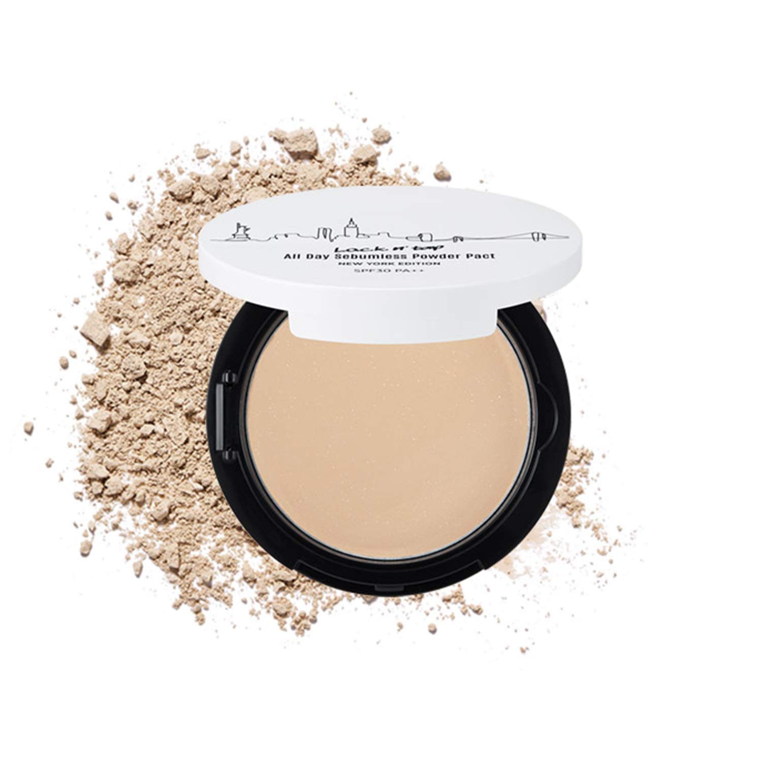 L.O.C.K.(1 LIGHT BEIGE) - n' TAP ALL DAY SEBUMLESS POWDER PACT SPF30 PA++ (1 LIGHT BEIGE)