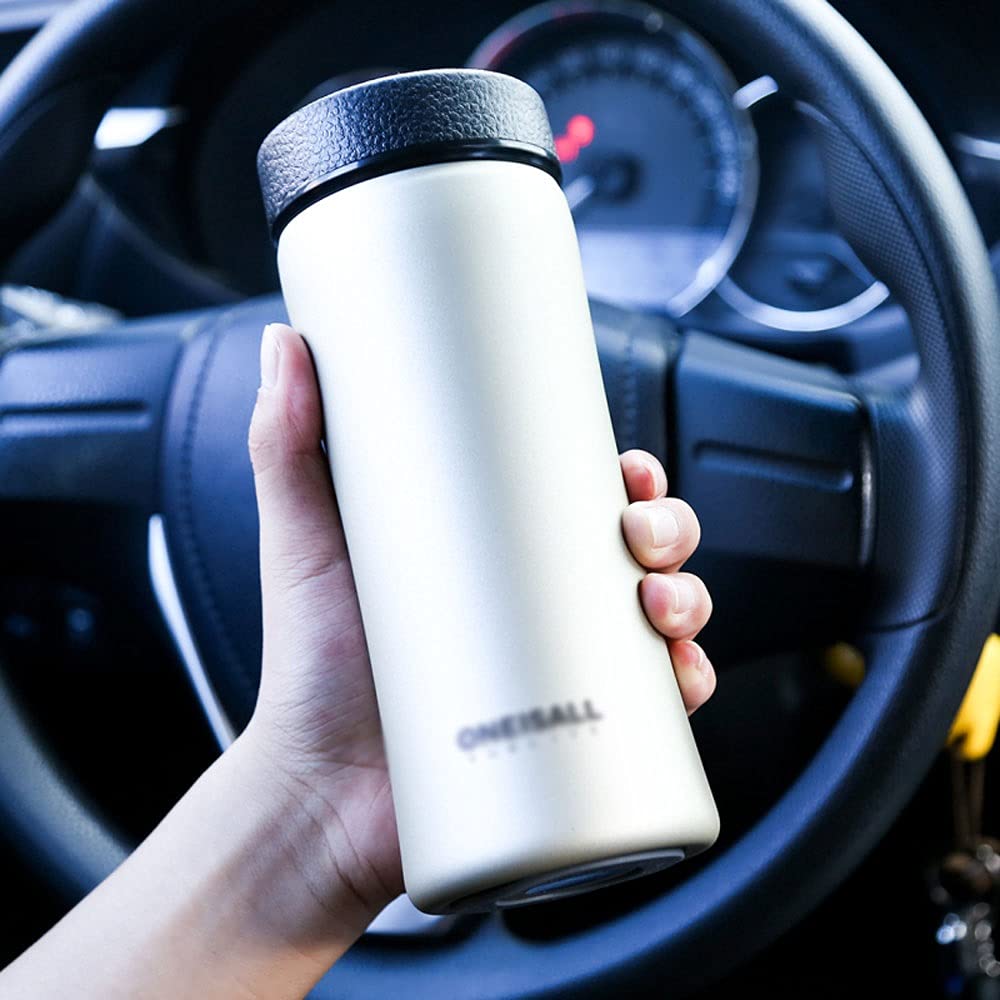 Calentador de frascos, Botella Termo de 500 ml Frascos de vacío de Acero Inoxidable Botella de Agua con Aislamiento térmico de Viaje Vaso Thermocup Café Té Taza de café (Color : B) (Color : C)