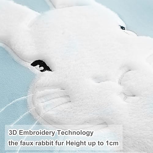 Miniatura 4 de Arciveberg Fundas de almohada de conejo de primavera y Pascua de 18 x 18 pulgadas, funda de cojín de conejo bordado 3D, fundas decorativas para