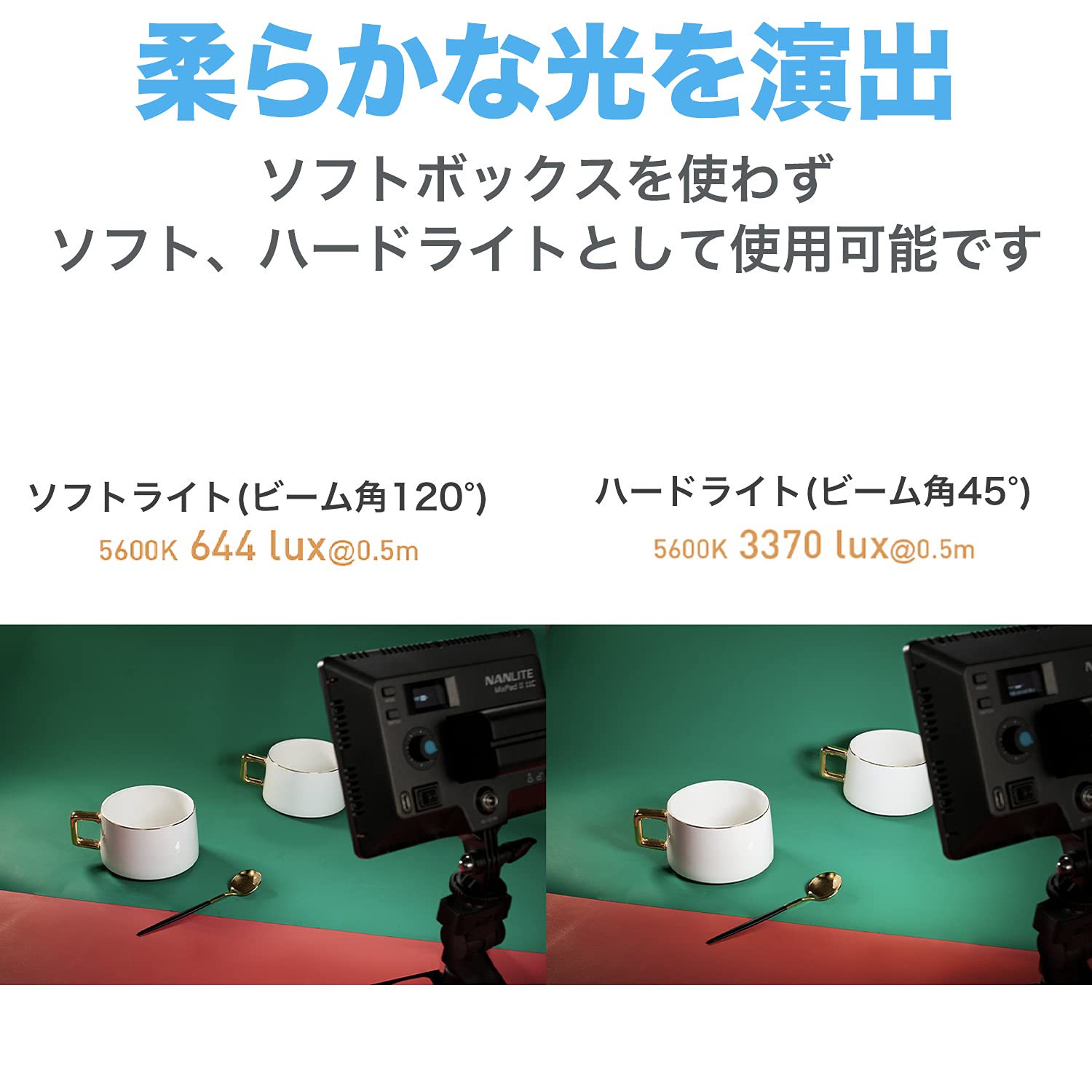 Amazon | NANLITE MixPad II 27C 撮影用ライト パネルライト LEDライト 