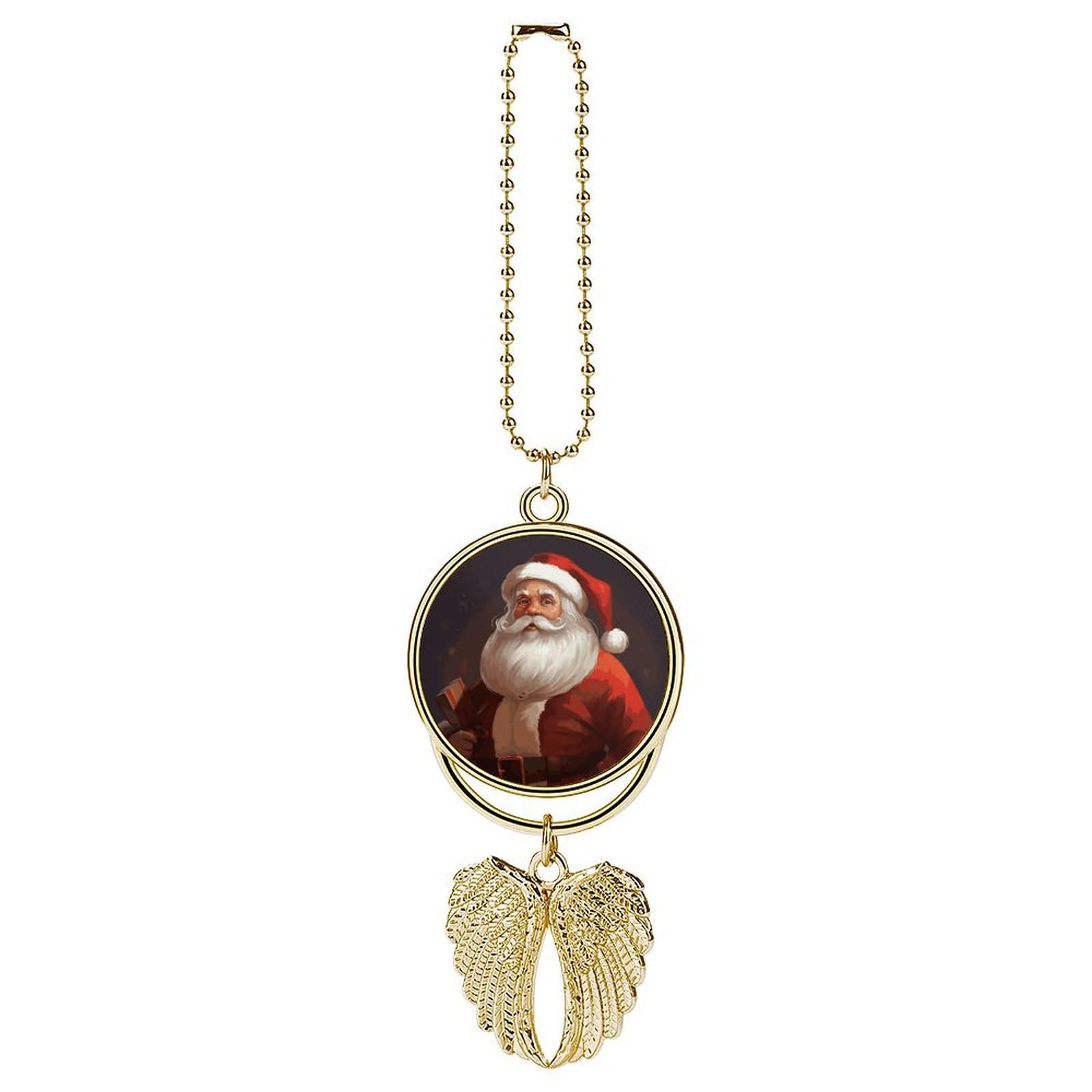 Santa Claus Car Pendant Hanging Swing Auto Rear View Mirror Hanging Car Rear View Mirror Charm Truck Hanger Ornament Charm for Car Rear View Mirrors Accessories