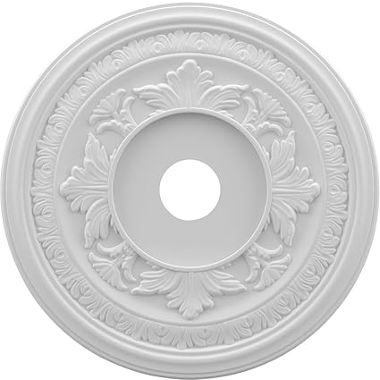 Ekena Millwork CMP22BA Baltimore Thermoformed PVC Ceiling Medallion, 22