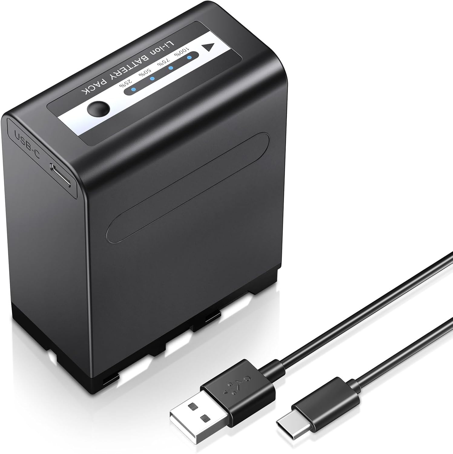 Powerextra NP-F970 Battery 10000mAh Replacement Battery for Sony NP-F970 F960 F950 F930 F550 F570 F750, PD 20W USB-C Fast Charging Rechargeable Camera Battery for Monitors, LED Video Lights