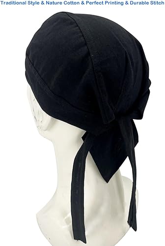 Miniatura 2 de Gorro de algodón Do Rags Skull Beanie Doo Rag Chef Bandana Sombrero soldador Soldadura Sudor Skull Caps Rags Rags Casco Liner para hombres y mujeres