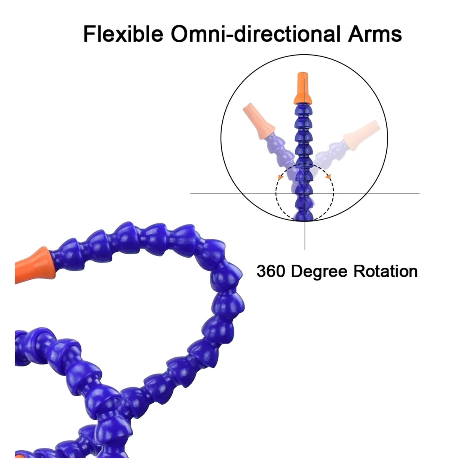 Ayuda para soldar a Tercera Mano, Base magnética de Tercera Mano con Brazos Flexibles, Lupa y luz for soldar, Azul y Negro(Sn2sw)