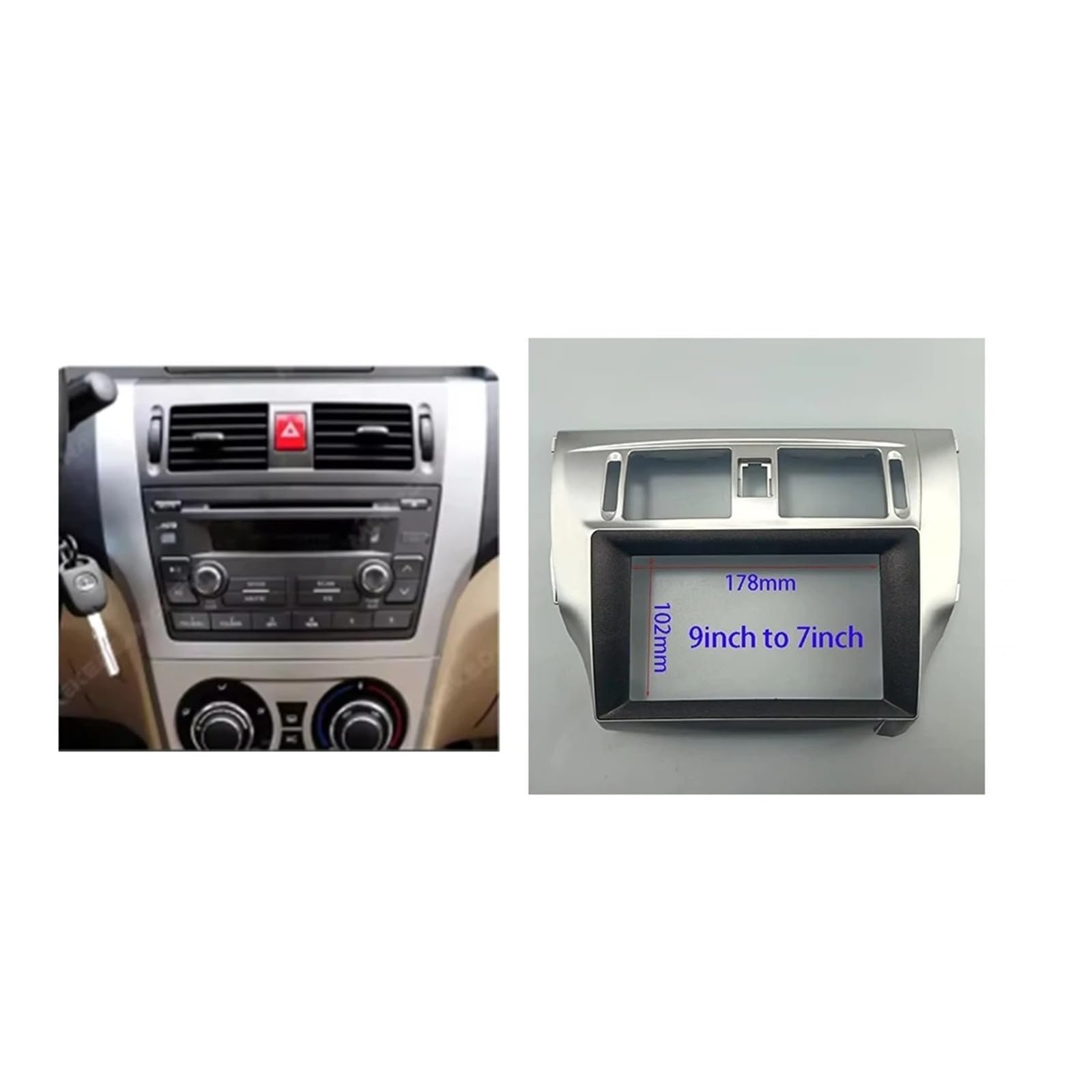 Mascherina Autoradio Cornice Stereo 7/9 Pollici Autoradio Fascia Auto Stereo Installare Dash Pannello Kit Telaio per Grande per Parete per VOLEEX C30 2012 2013 2014