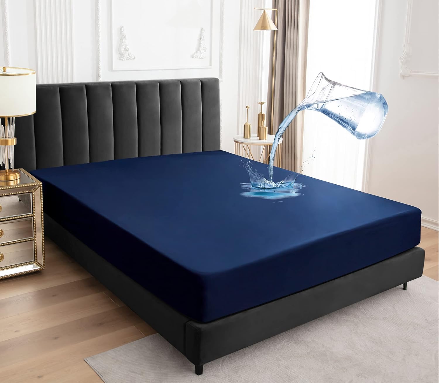 Towel Wala Waterproof Cotton Quilted Mattress Protector Single Size Ultra Soft Breathable Hypoallergenic Noiseless Fitted Bed Cover for All Season Comfort-image-42