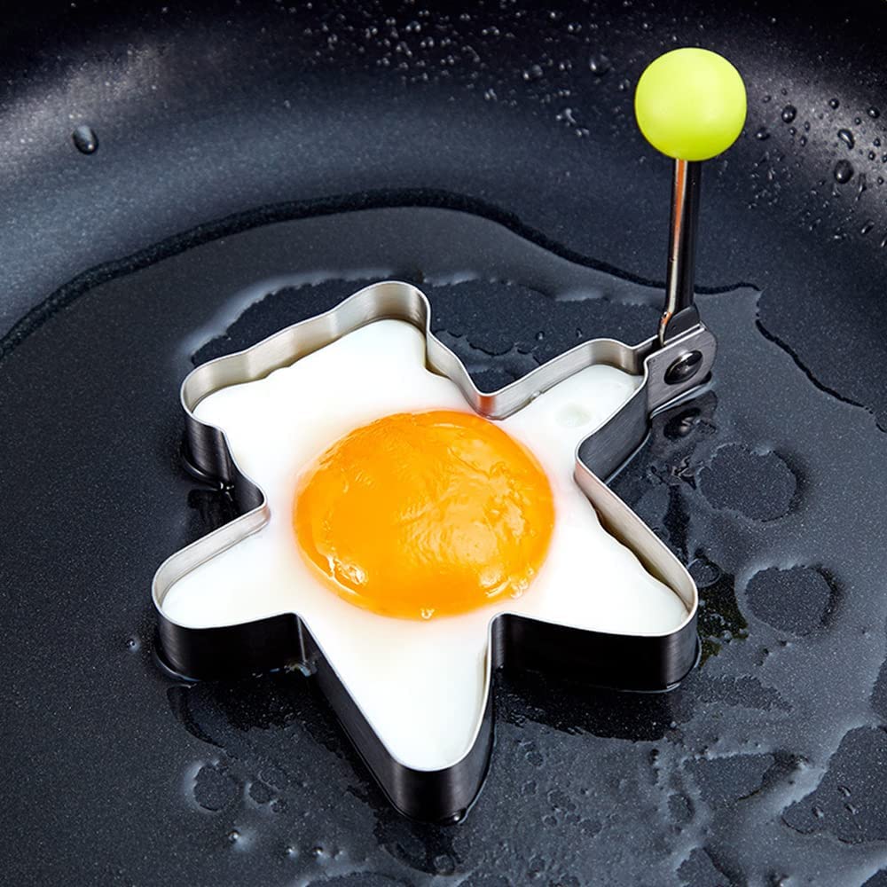 6 stuks pannenkoekvorm, pannenkoekenvorm, anti-aanbaklaag