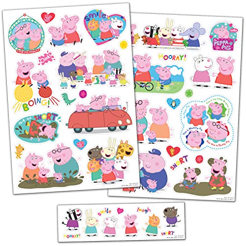 Peppa Pig Autocollants en vinyle pour enfants Jouets et objets ménagers Bordure transparente