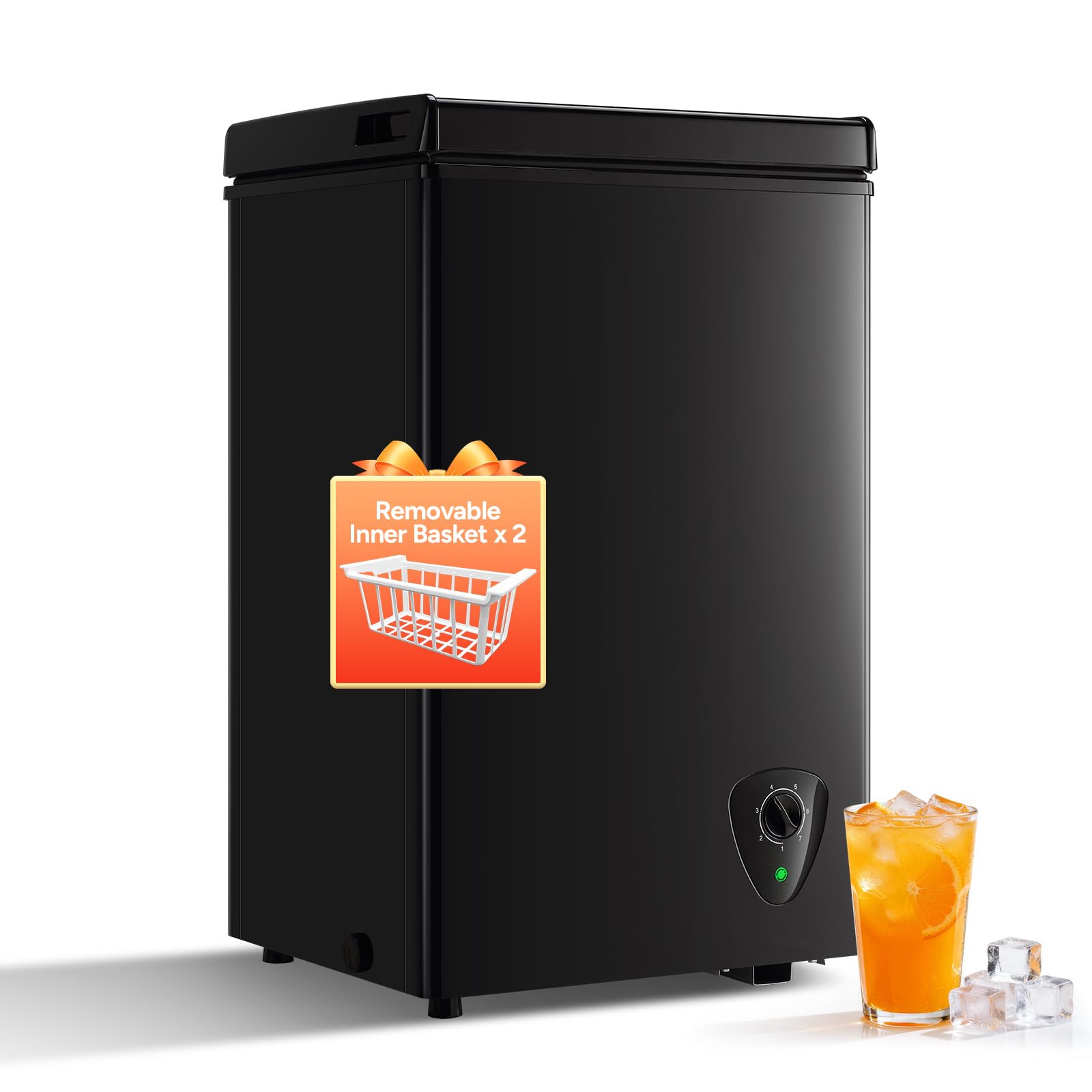 Amazon.com: Compact Wanai Chest Freezer with 2 Removable Baskets