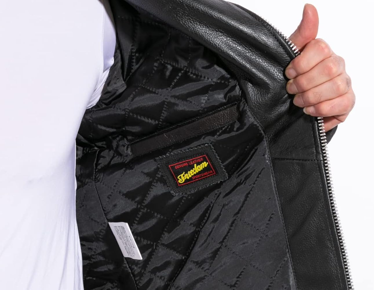 Amazon | フリーダムレザー ポリスマンジャケット 革ジャン レザー