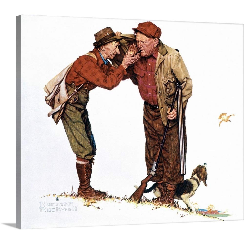 Amazon.com: CANVAS ON DEMAND Two Old Men and Dog Hunting Canvas