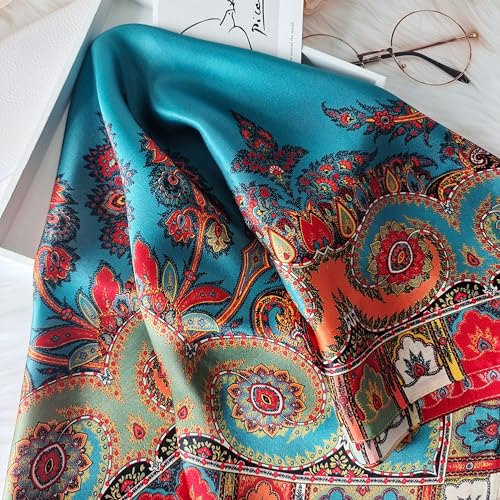 100% Mulberry Square Silk Scarf - Neckerchief Headscarf Gift Packed - 27" x 27"4