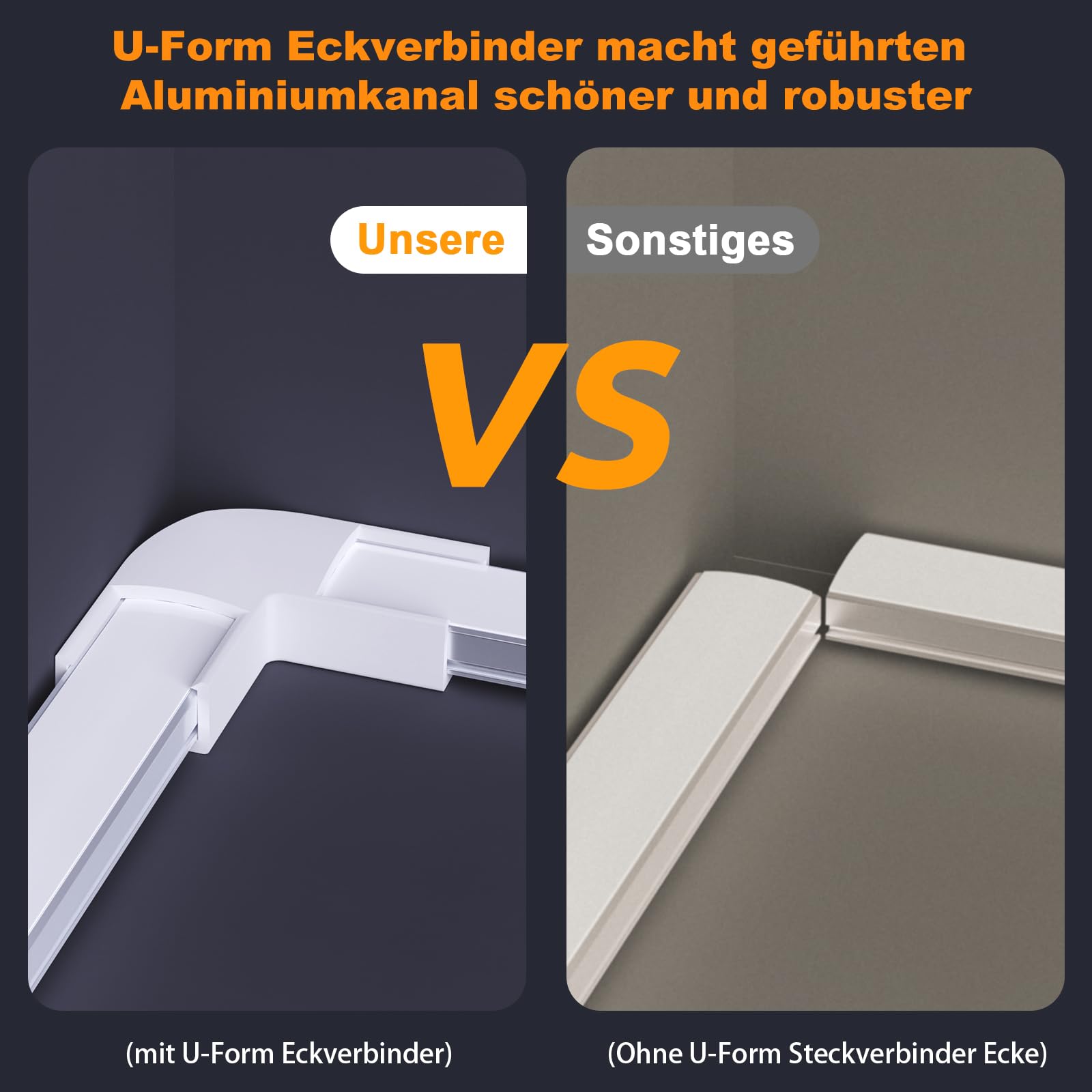 Chesbung LED Aluminium Kanal für Led Streifen/Stripes 12mm, 15X1m U Form Leiste Profil Aluprofil, Strip Schiene Streifen Diffusor mit Milchig Weißer Abdeckung, Montageclips und 90 Grad Eckverbindern