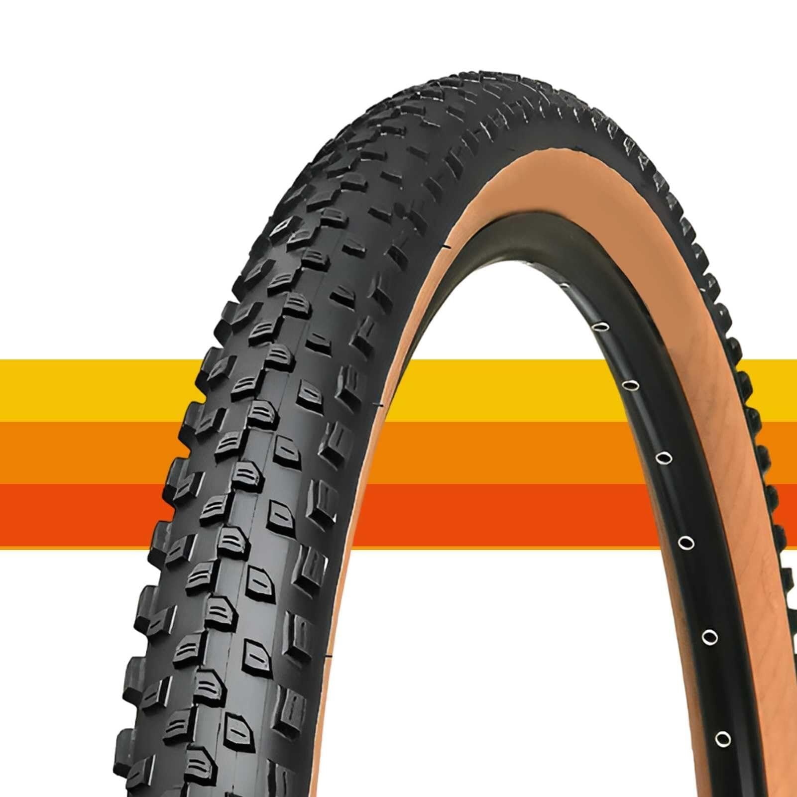 27,5x2,25 Opona do Roweru, Kompatybilna z 29x2,25 Opona Górskiego Wszystkie Tereny 60 TPI Lekka Opona Gruntowa Blokowa 760 g Brązowe Boki do Trasy i Terenu Mieszanego(29 2.25)