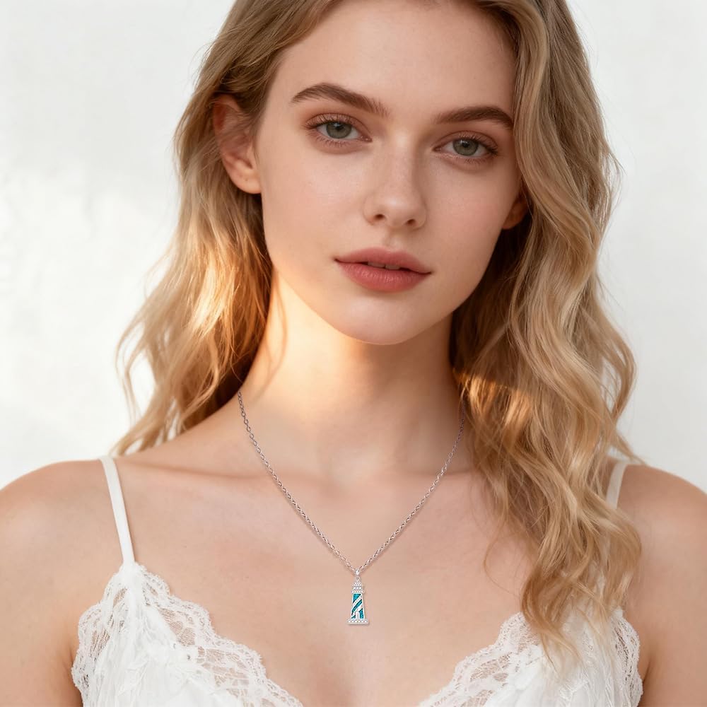 Lighthouse Necklace for Women Sterling Silver Ocean Pendant Necklace Jewelry Jewelry Gifts for Women - Image 2