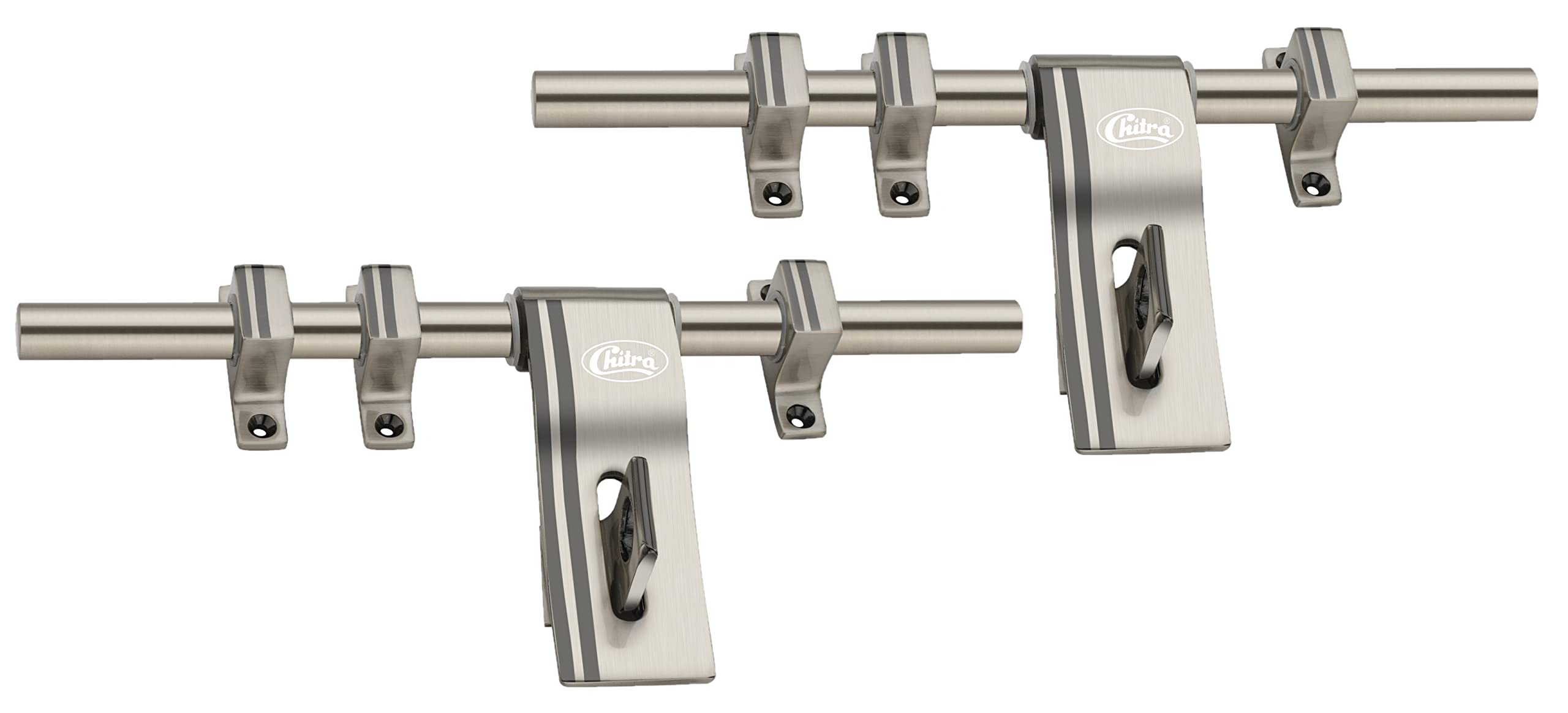 Chitra Excent Series Stainless Steel Heavy Aldrop for Single and Double Door for Home/Office Door Pack of 2 (10 Inch, Black Silver) (B09KQLZVM3) Amazon Price History, Amazon Price Tracker