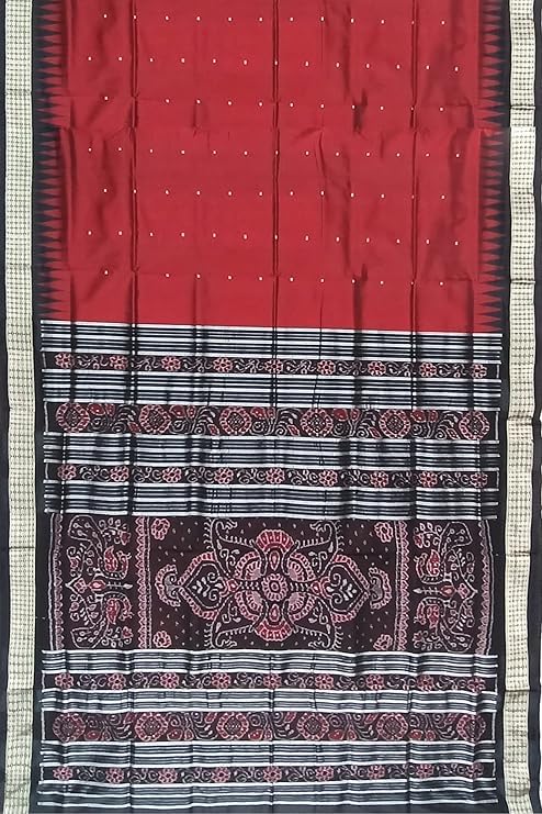 Image of Handmade Pure Bomkai Silk Saree Khandua Natural Silk Ikkat Saree For Women /Ethnic Wear /Traditonal Saree /Handloom Saree With Regular Fit Blouse Piece