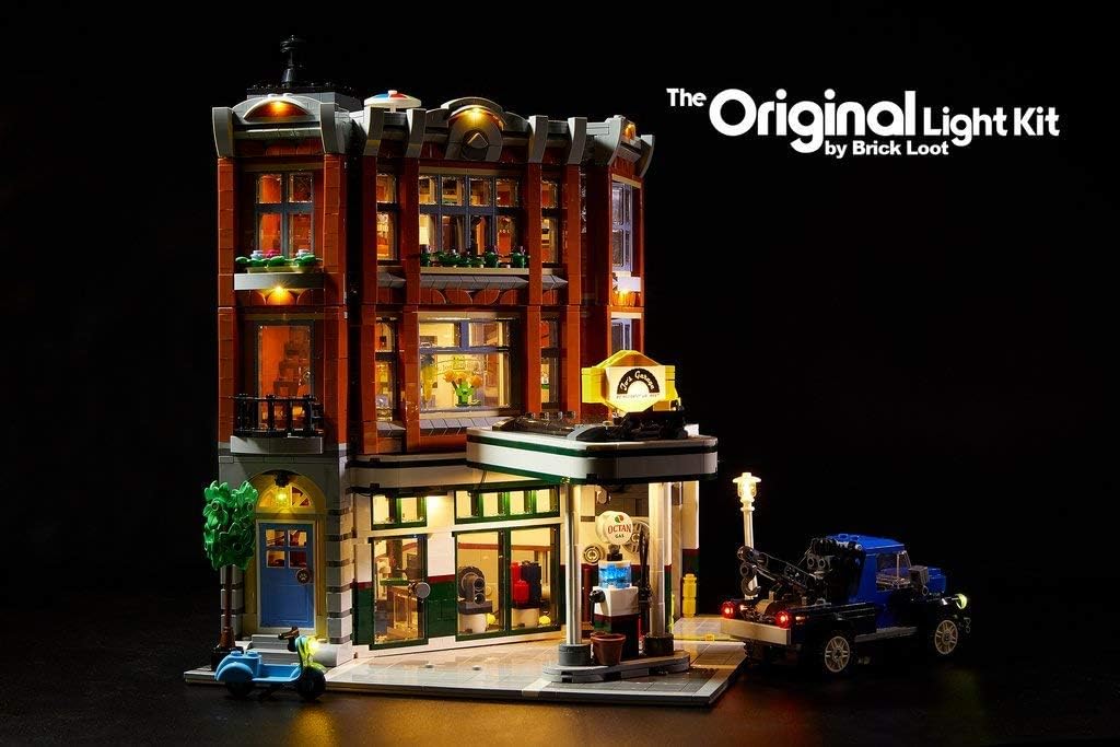LED Lighting Kit for Your Lego Expert Corner Garage Set 10264 (Lego Set Not Included)