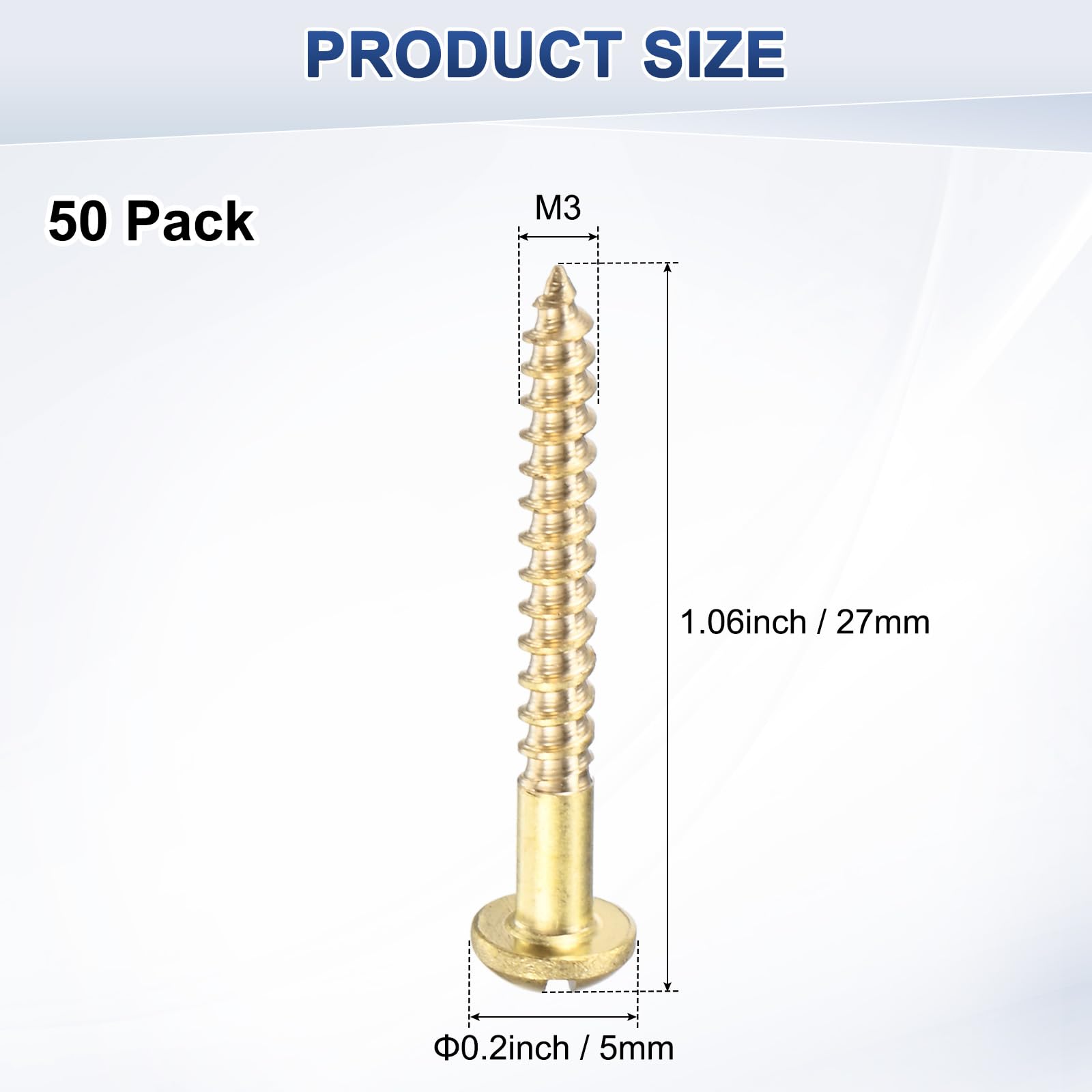M METERXITY 50-Pack Wood Screws - Image 3