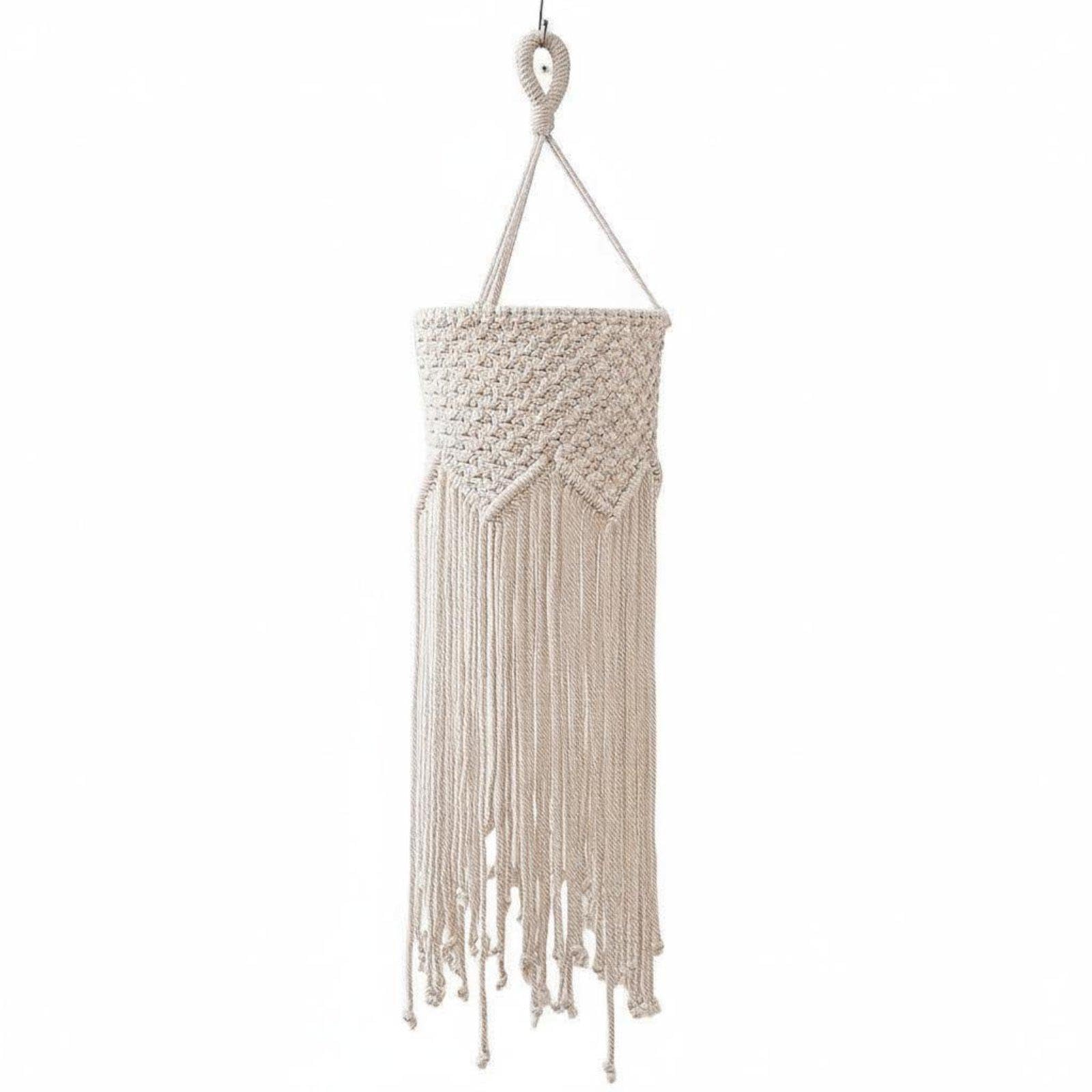 Boho Hanging Lamp Shade Handmade Macrame Lamp Shade Decorative Woven Hanging Lampshade for Wedding, Living Room, Bedroom-image-22