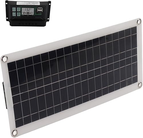 Miniatura 5 de Estink Kit de panel solar, panel solar de 30 W, 30 A, 12 V, 24 V, cargador de voltaje, kit de inicio de panel solar de silicio policristalino para