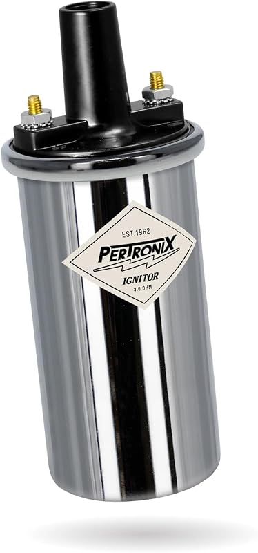 Bobina de ignição Pertronix 40501 Flame-Thrower 12 V 40.000 V 3 Ohm cromada – 1 unidade