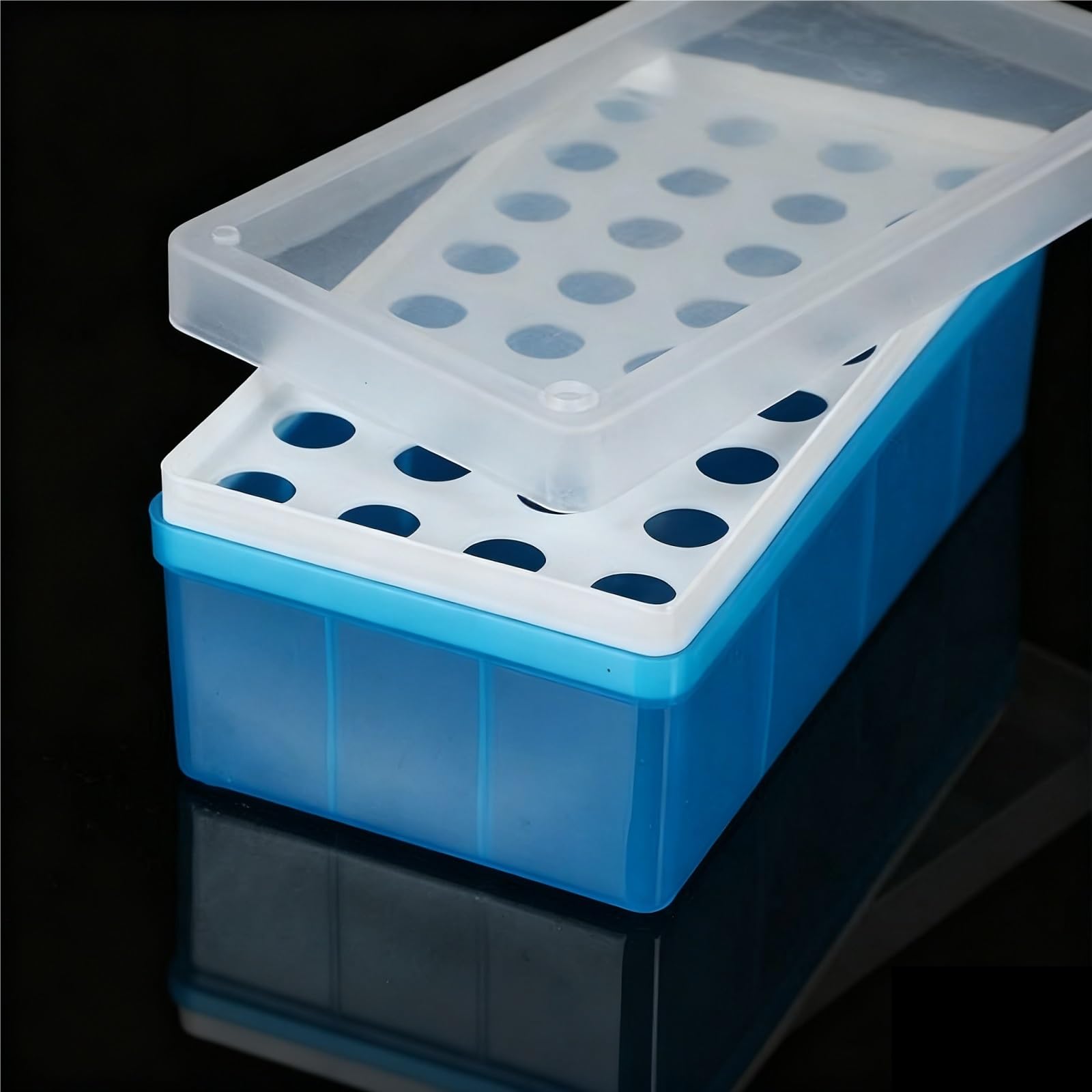 Soporte de Laboratorio 2 Soportes De Plástico For Tubos Ensayo 32 Pocillos For Investigación Laboratorio Gradilla para Tubos