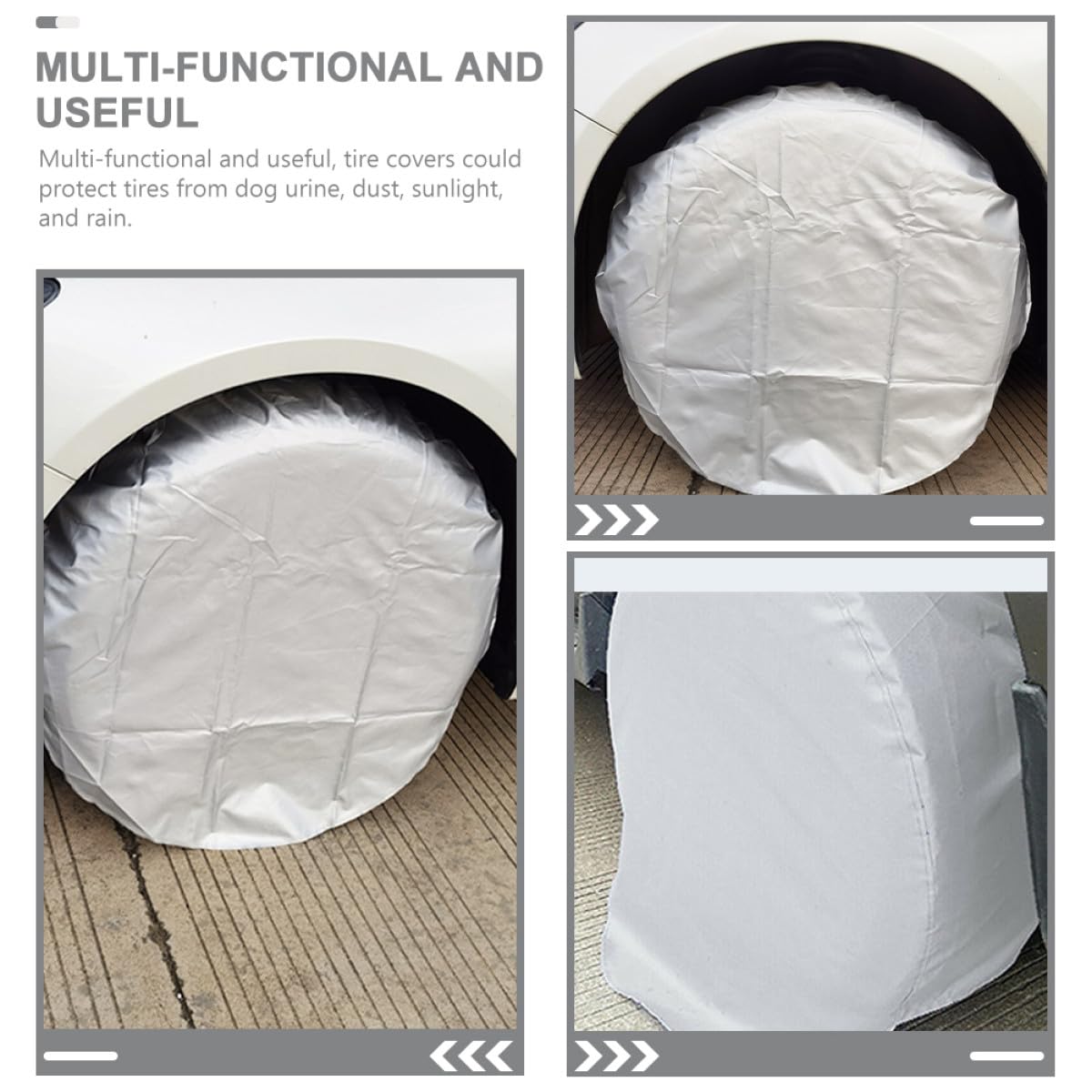 Alipis 4piezas Cubiertas para Neumáticos Fundas Protectoras Oxford para RV y Camiones Resistentes y Fáciles De Instalar