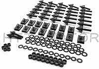Vista 4 de HTTMT MT215-011 - Kit de pernos de carenado de motocicleta negro compatible con YZF R1 YZF-R1 2002 2003
