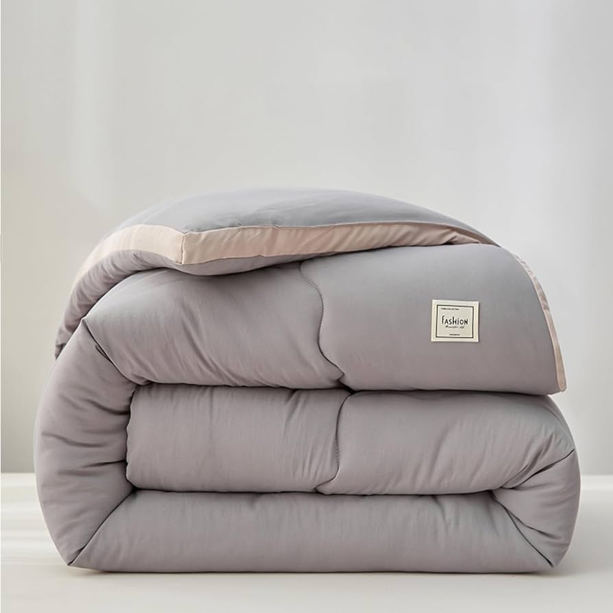 Amazon｜SCTX 掛け布団 シングル 羽毛掛け布団 グレー 冬用 軽い